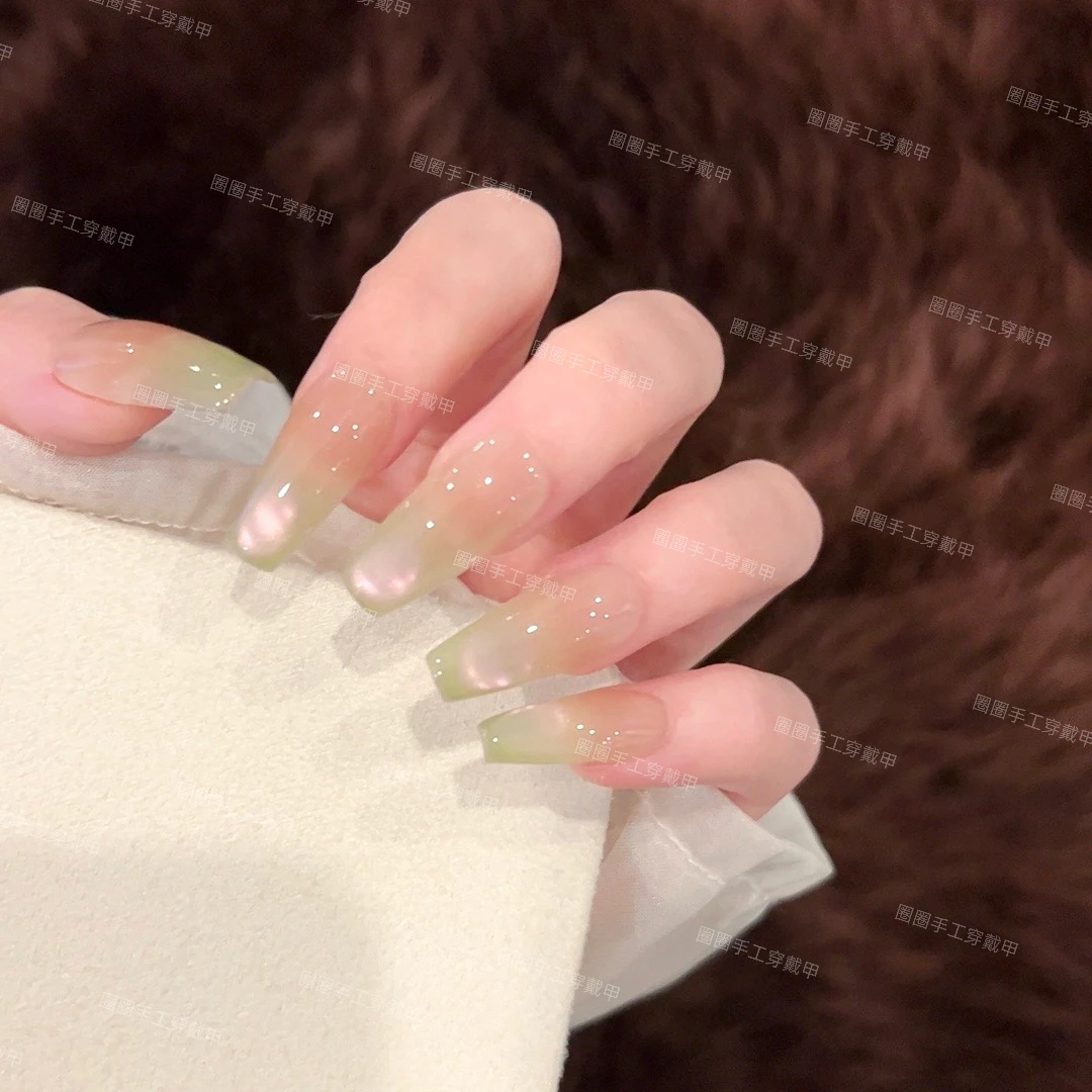 【芭乐】夏天猫眼手工制作高品质穿戴甲可拆卸穿戴甲10片