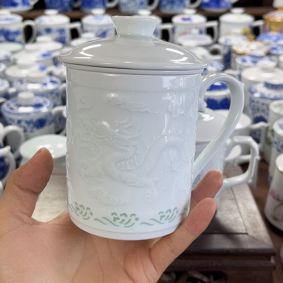 太***阳陶瓷摆件景德镇陶瓷马克杯