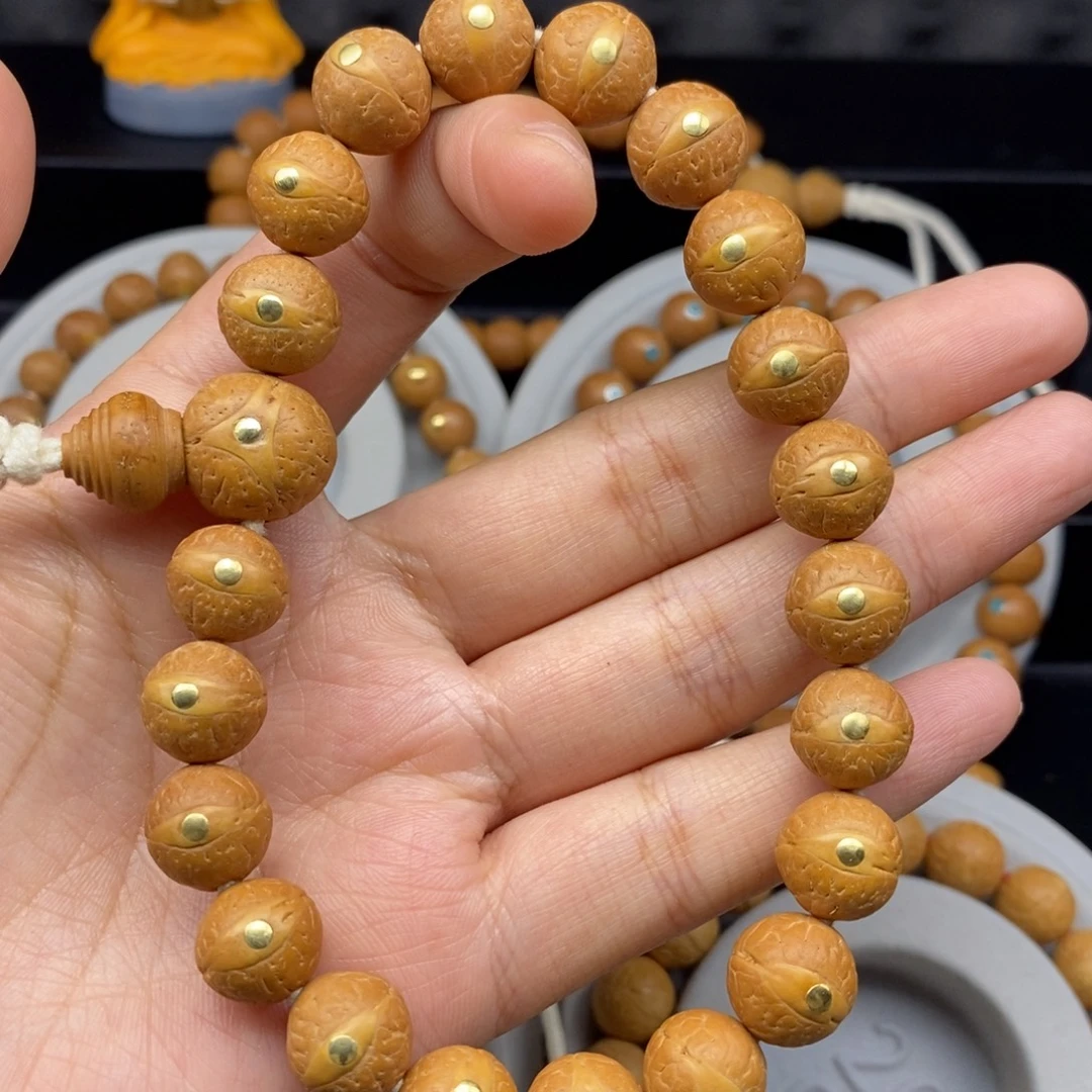 手串凤眼菩提12+新籽铜