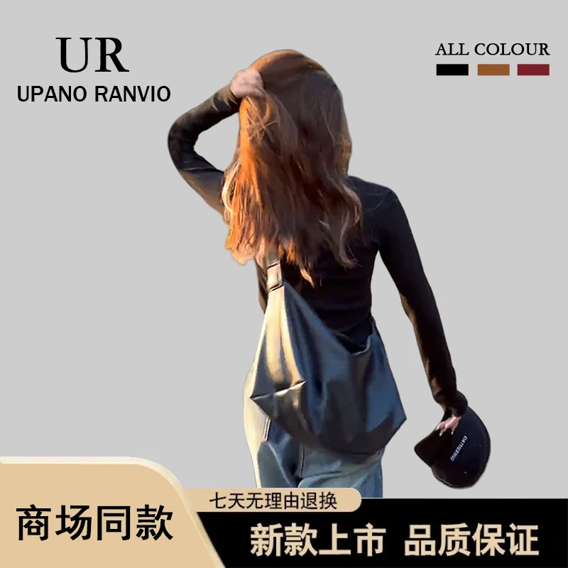 UPANO RANVIO软皮托特包女2025新款大容量高级感休闲通勤包单肩包