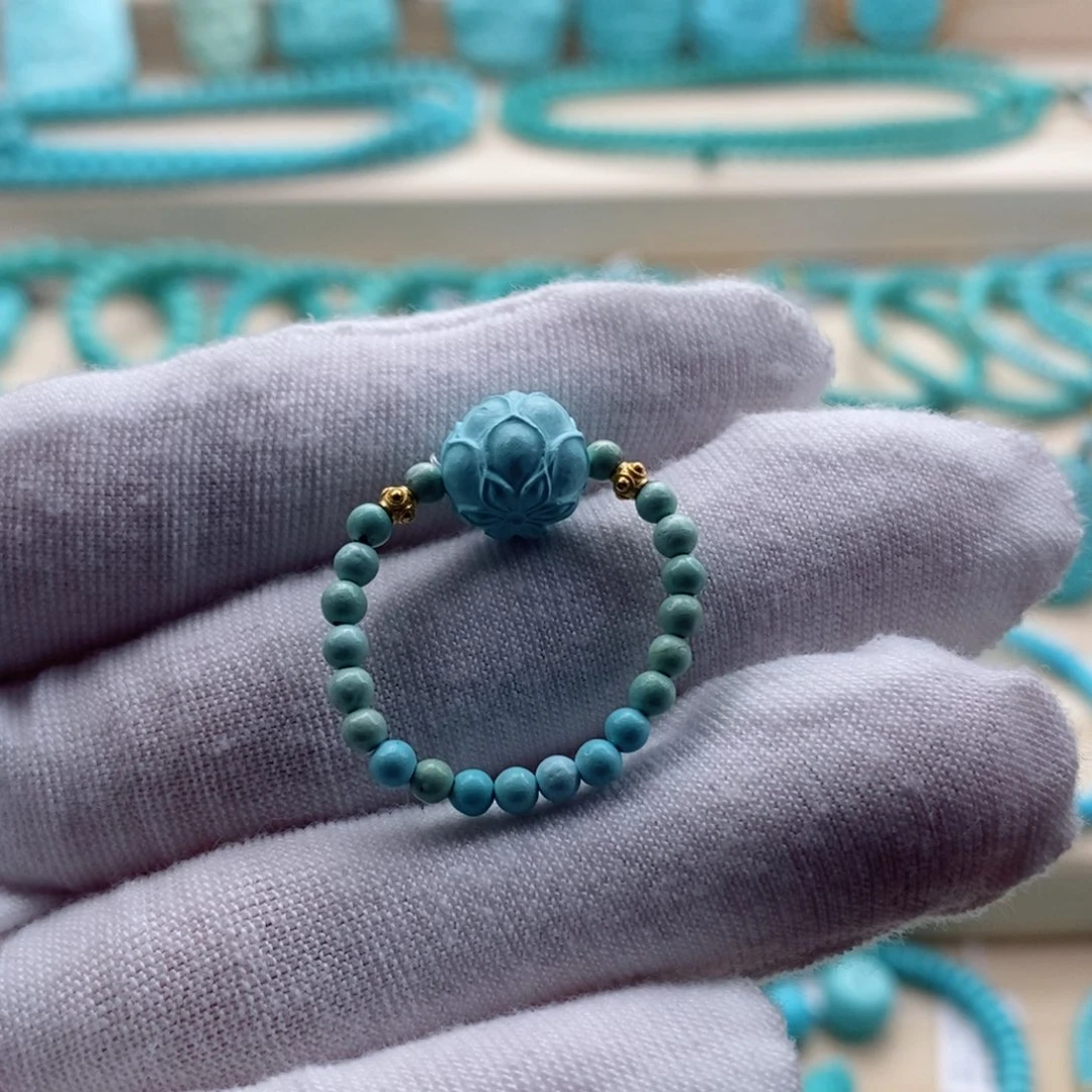 绿松石珠宝奇石未镶嵌菁*H