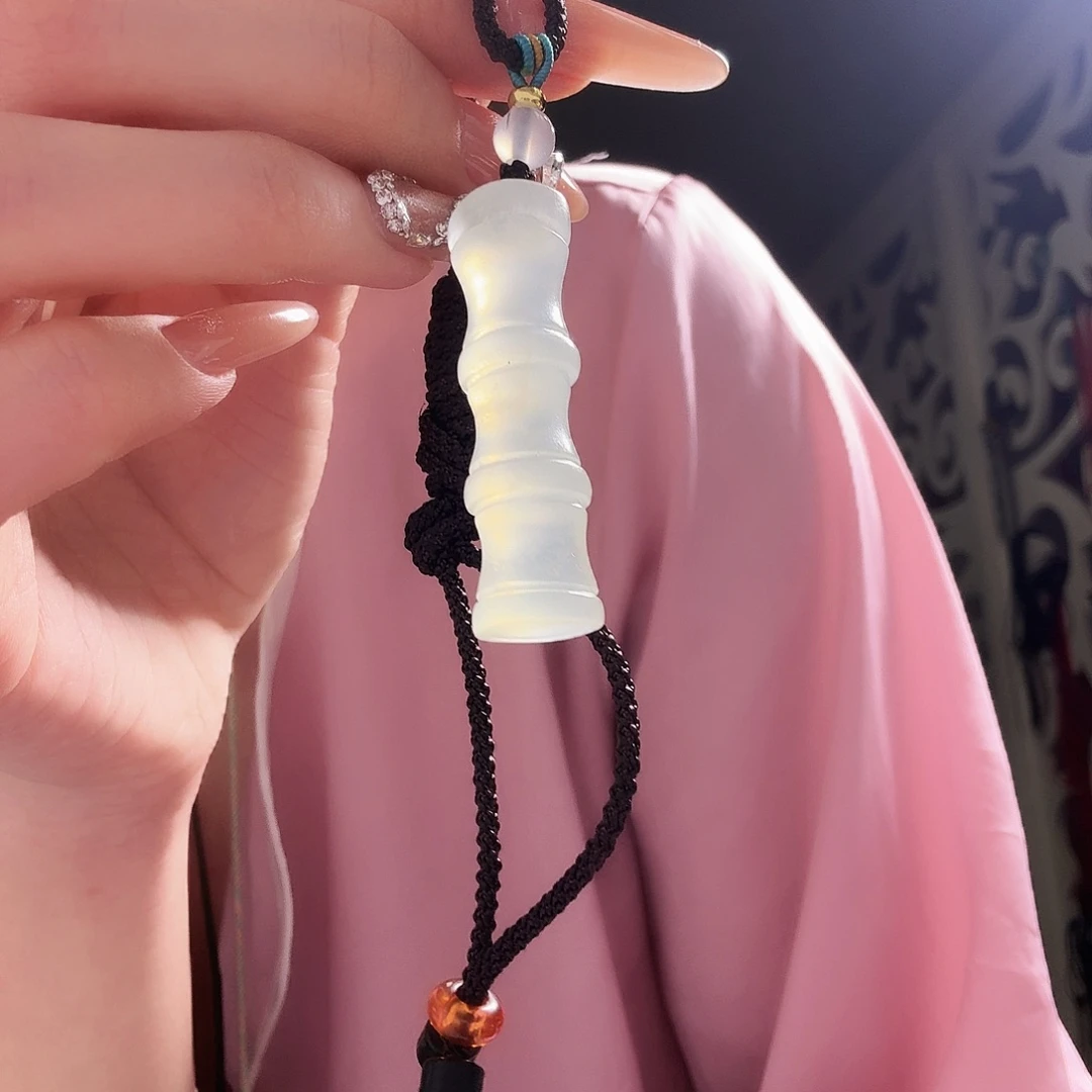 蛇纹石玉颈饰未镶嵌微瑕有纹介意勿拍不退换