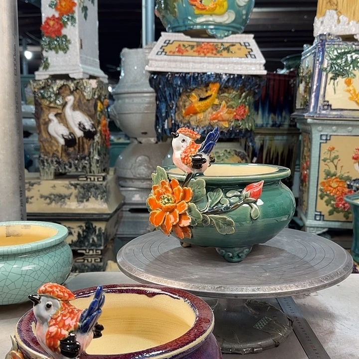 红陶阳*岭南石湾花盆