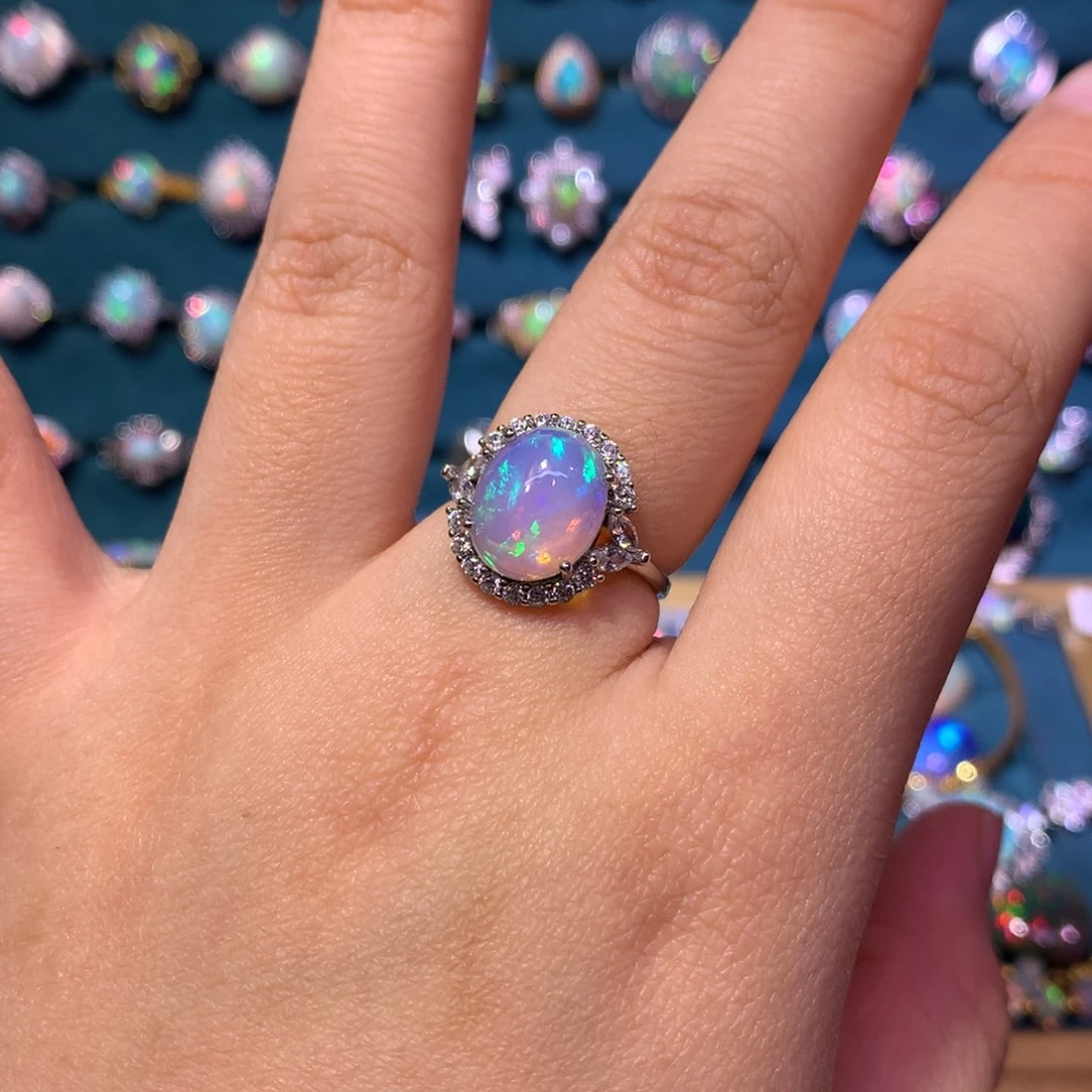 欧泊银S925镶嵌戒指款