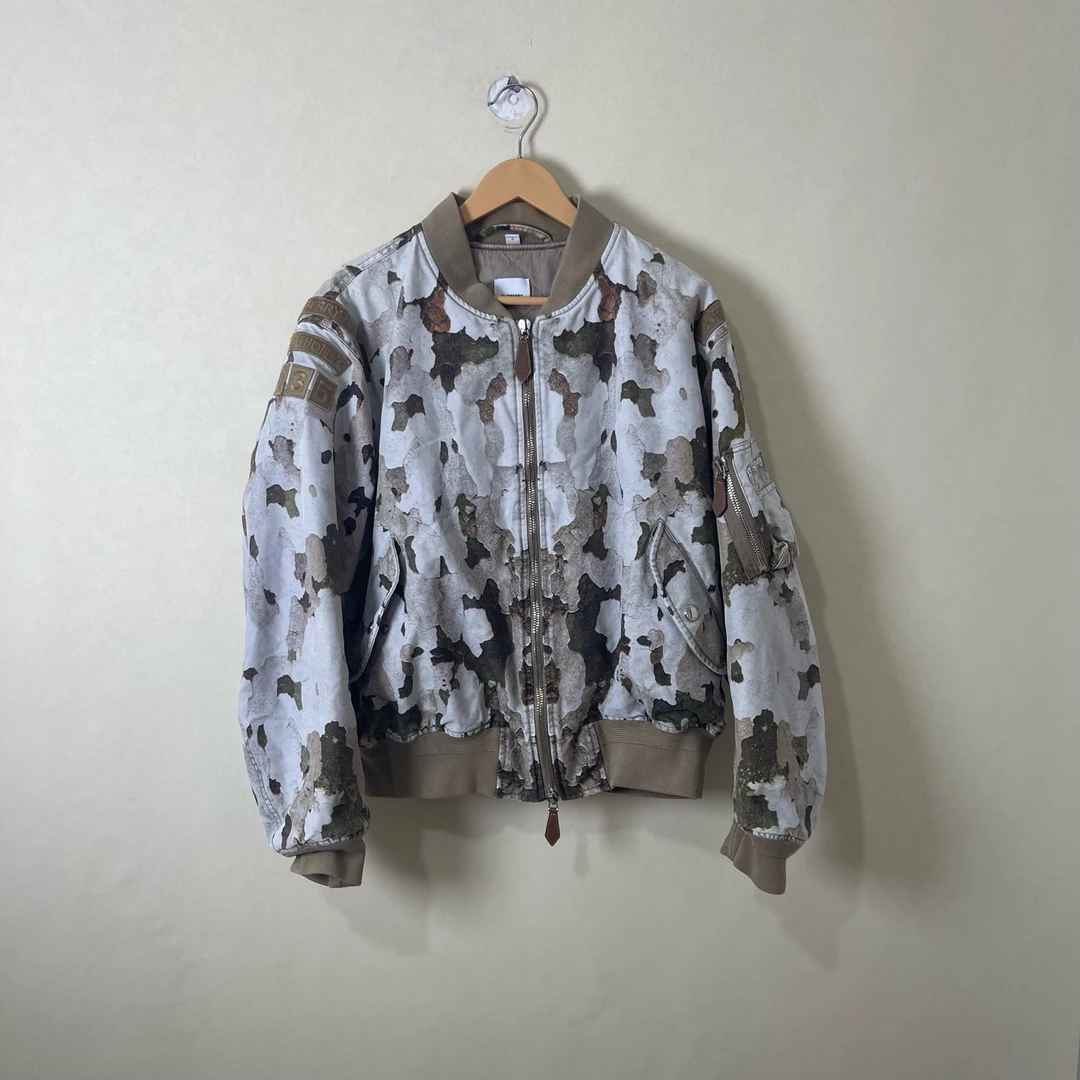 99新 BURBERRY/博柏利 99新 迷彩棉质飞行员夹克外套 男款 XL码