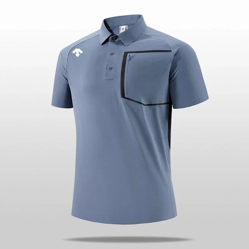 【断码清仓】迪桑家男士短袖t恤夏季运动训练真口袋高端休闲POLO衫