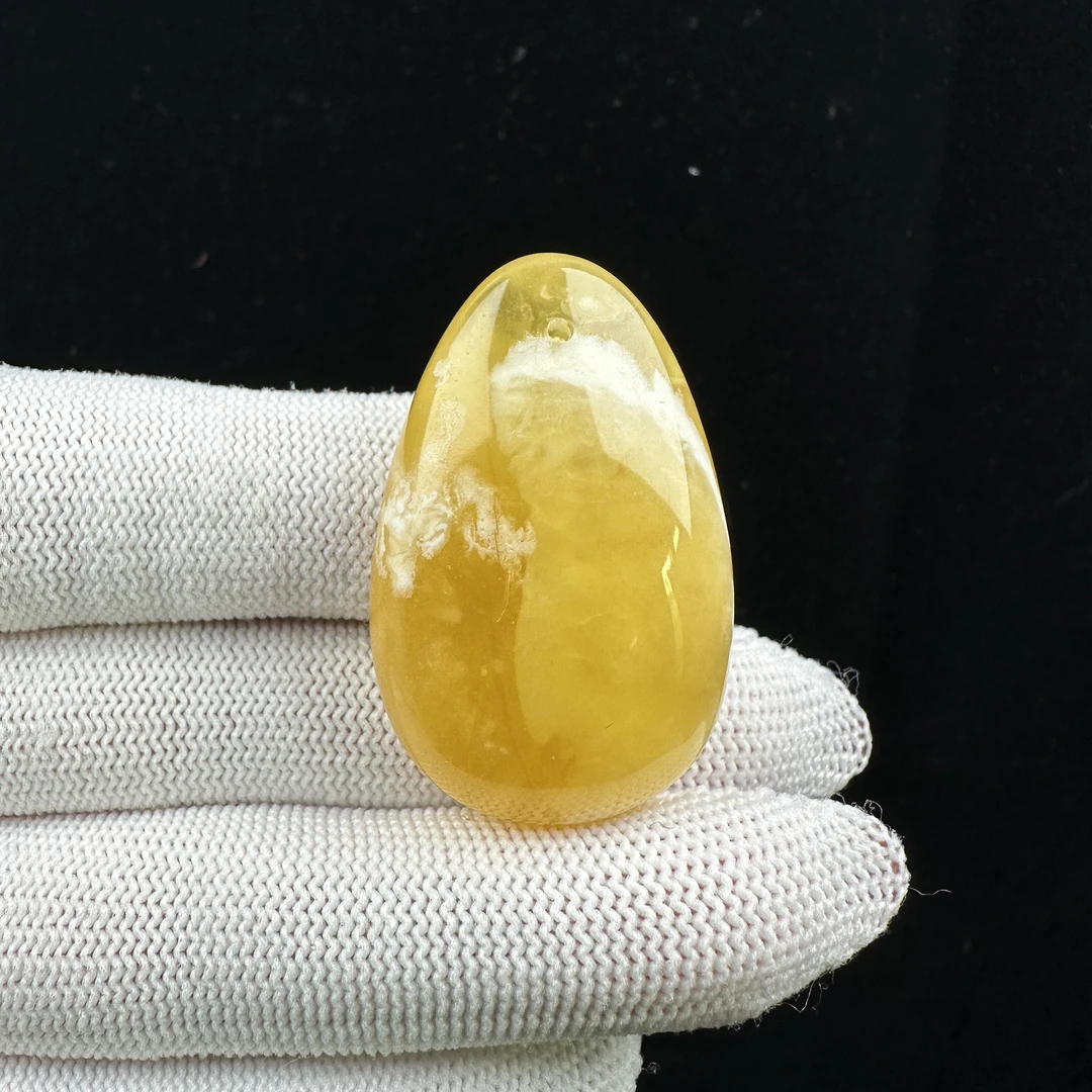 Y2550 天然原矿蜜蜡 水滴牌 24*39*12mm抖音基地质检发货