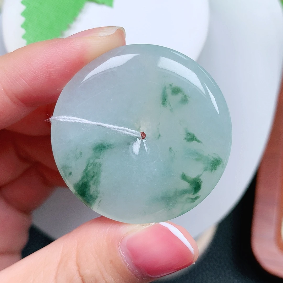 翡翠未镶嵌颈饰平安38-5.8