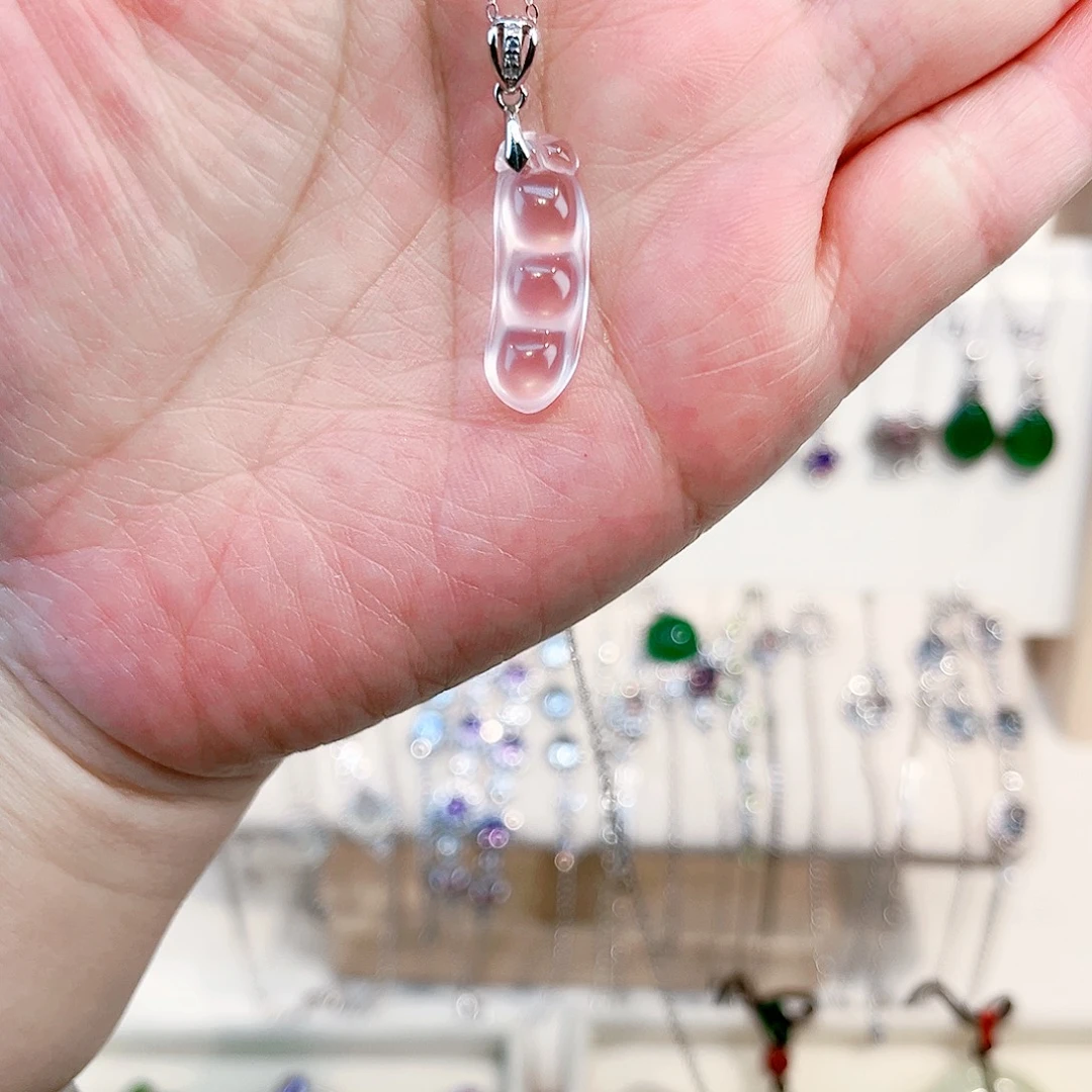 芙蓉石吊坠(赠链)银S925镶嵌