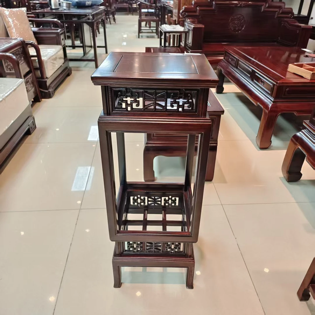 酸枝木 灯笼花架尺寸：长33宽33高87