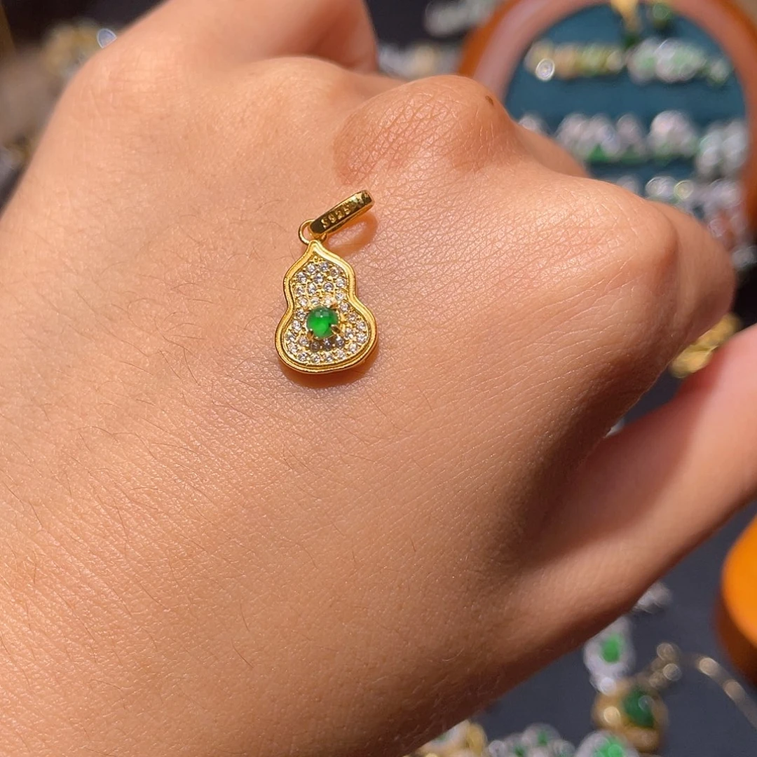 翡翠银S925镶嵌颈饰