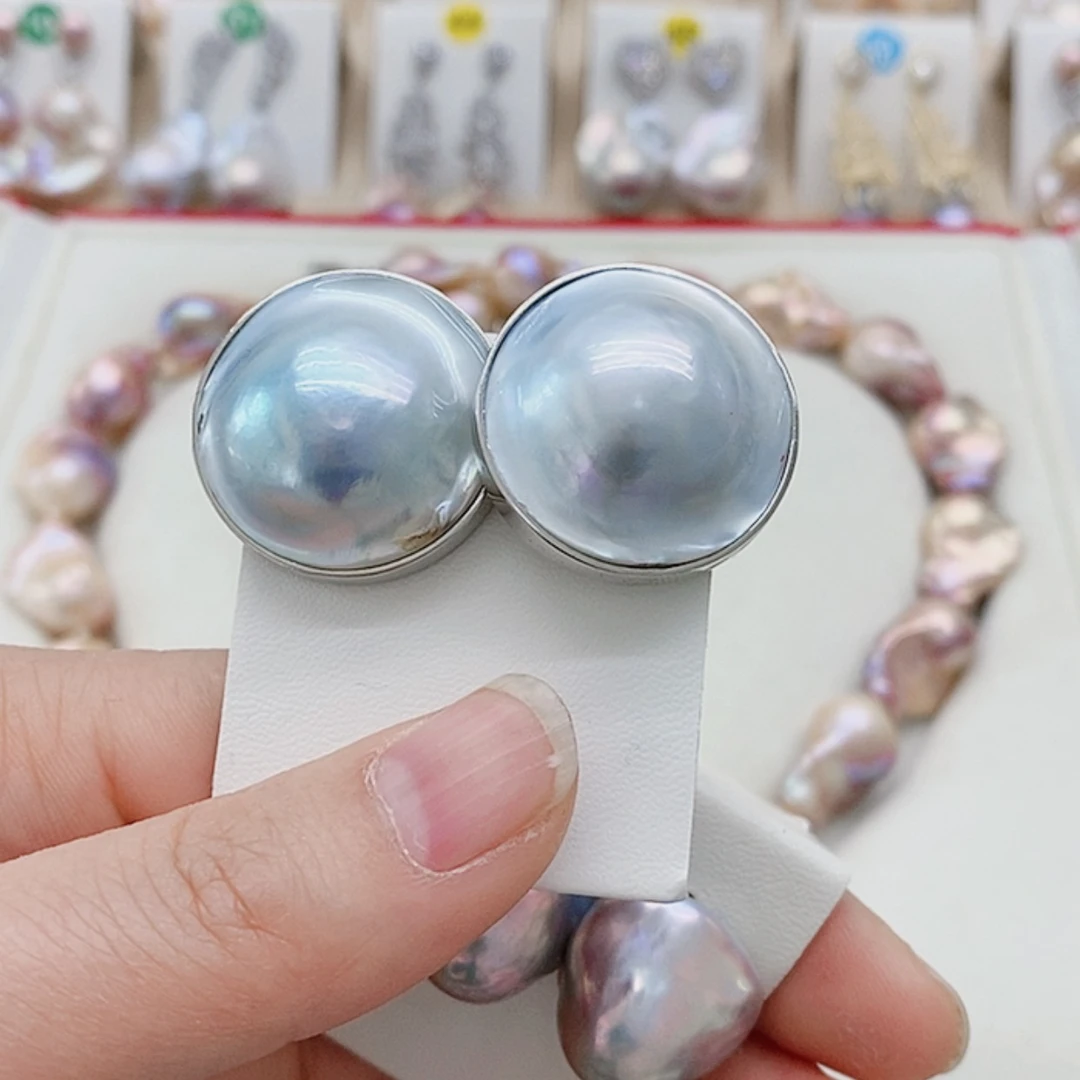 【闪购商品】淡水珍珠耳饰银S925镶嵌L****S