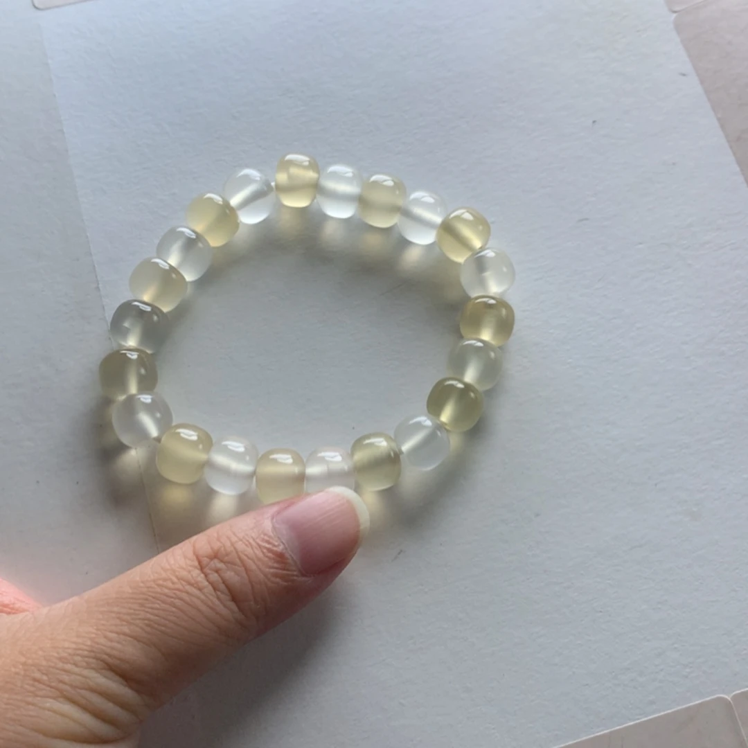 手镯玛瑙/玉髓未镶嵌媛***圆手串