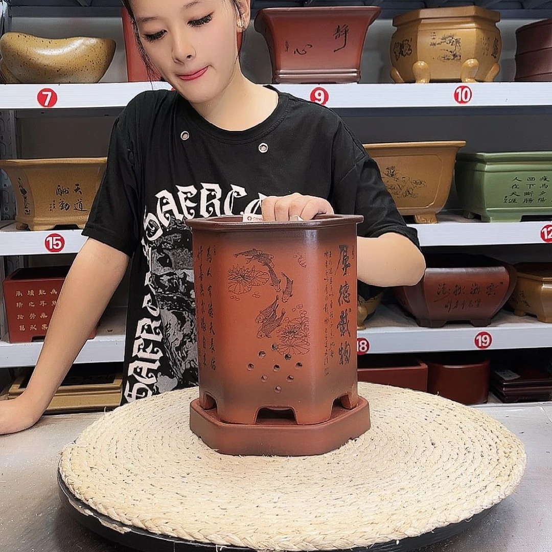 紫砂花盆紫砂花盆