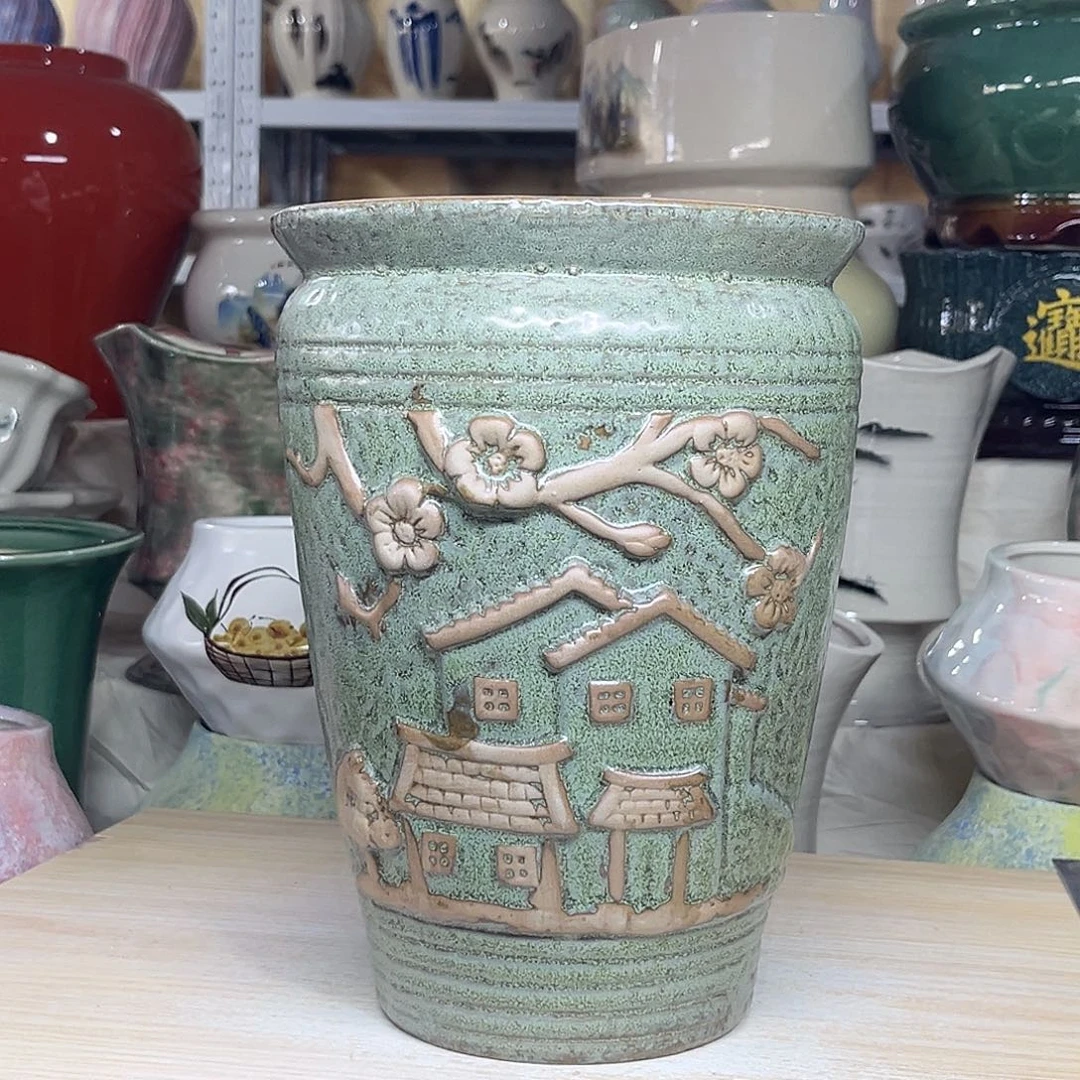 陶瓷绿植多肉微瑕花盆外口径：16*23