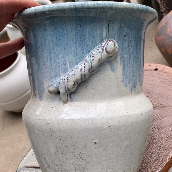 紫砂花盆高22口20瑕疵