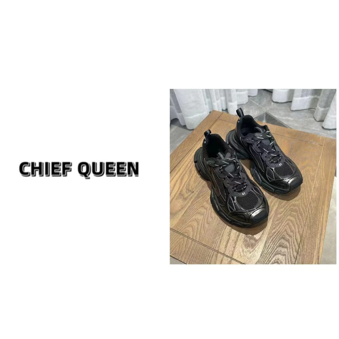 春季款厚底增高百搭休闲运动老爹鞋男女同款0710