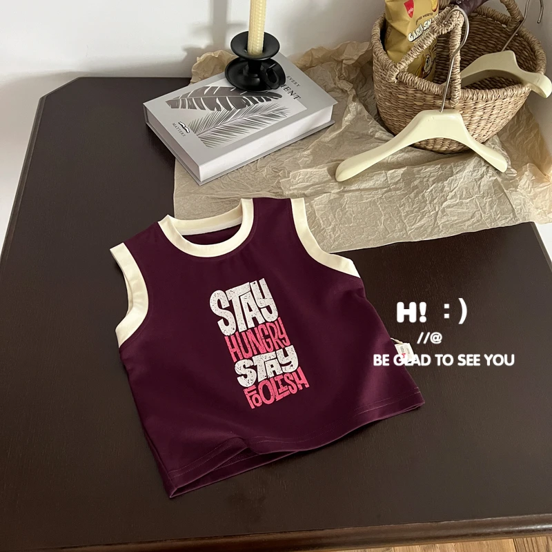 【现货】郝叔童品夏季新款潮流时尚男童背心2025洋气韩版网红HZ5212