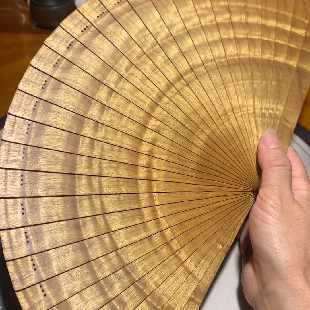 金丝楠金丝楠木小叶桢楠扇子21公分