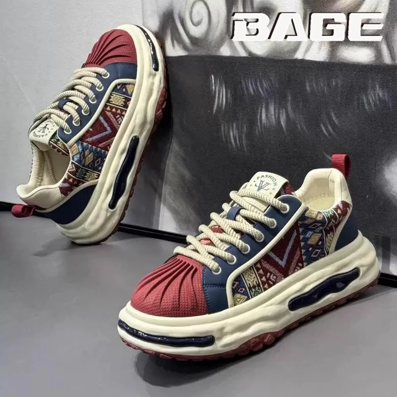 八哥贝壳头男鞋冬季百搭增高厚底潮牌欧洲站休闲青少年运动老爹鞋