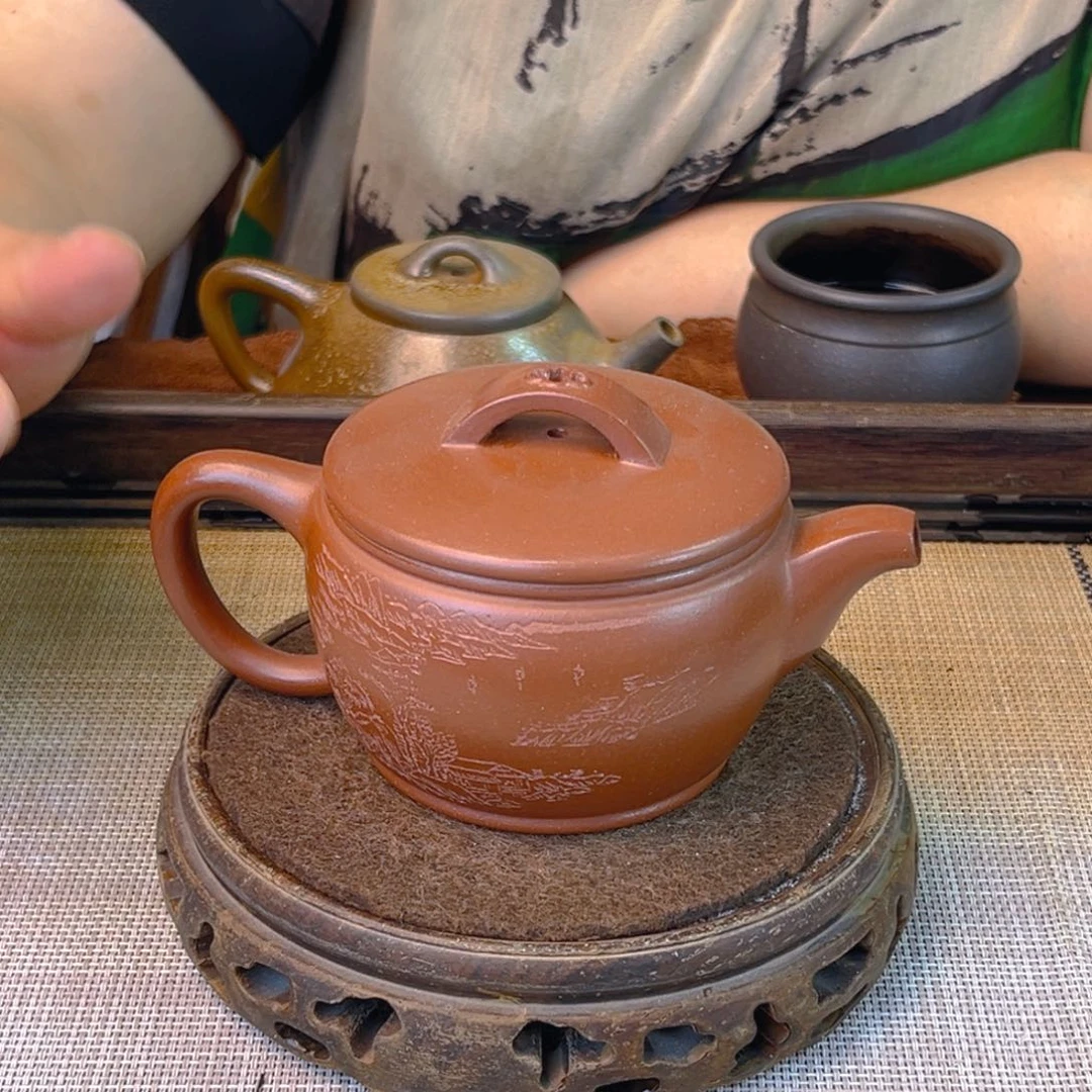 茶壶紫砂宜兴紫砂紫泥220cc