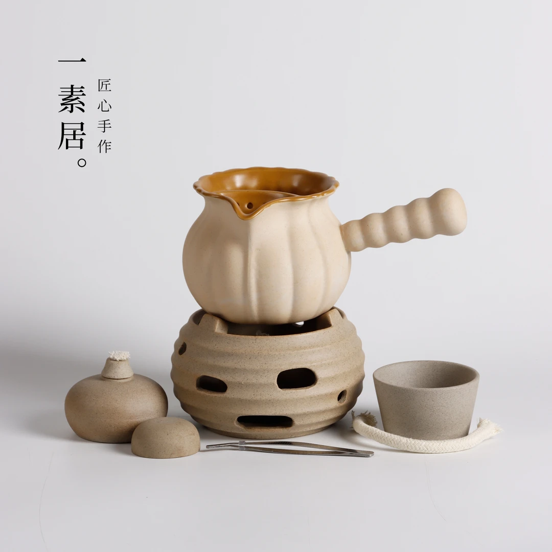 酒精炉煮茶专用煮茶壶围炉煮茶套装室内煮茶炉陶壶烤奶罐罐壶粗陶