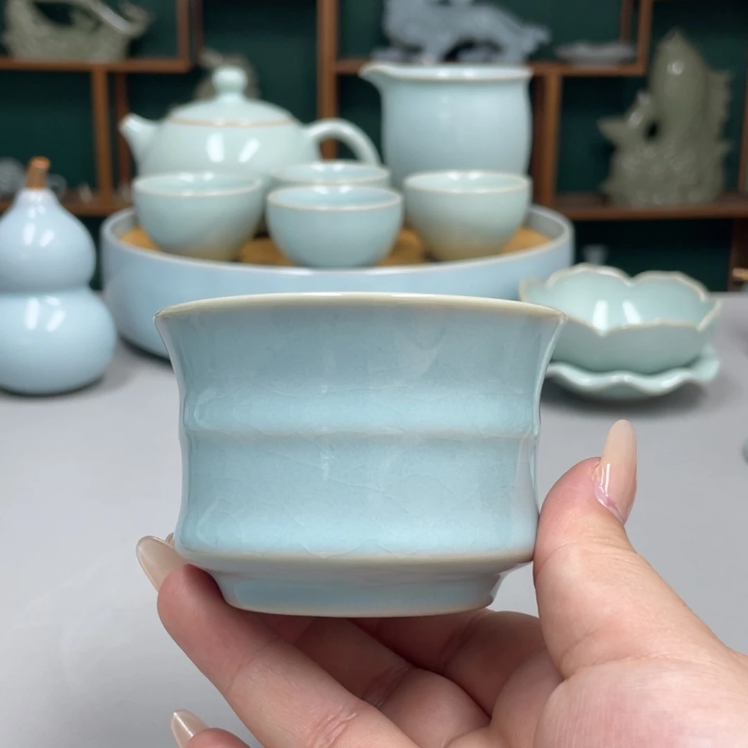 瓷竹节杯张君老师带礼盒