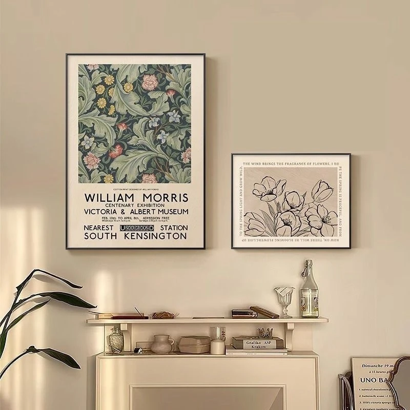 法式中古风客厅装饰画小众艺术高级感组合画壁画美式复古餐厅挂画