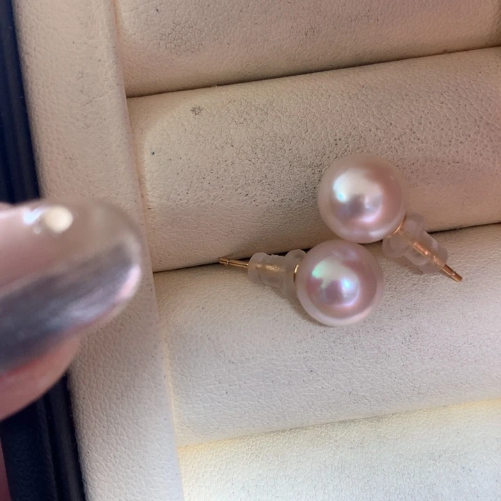 银S925镶嵌耳饰海水珍珠