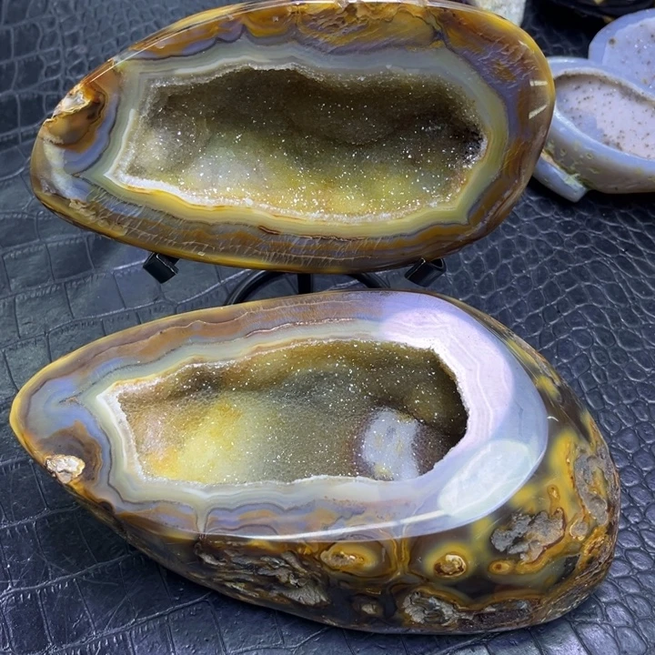 水晶珠宝半成品未镶嵌黄金彩盆