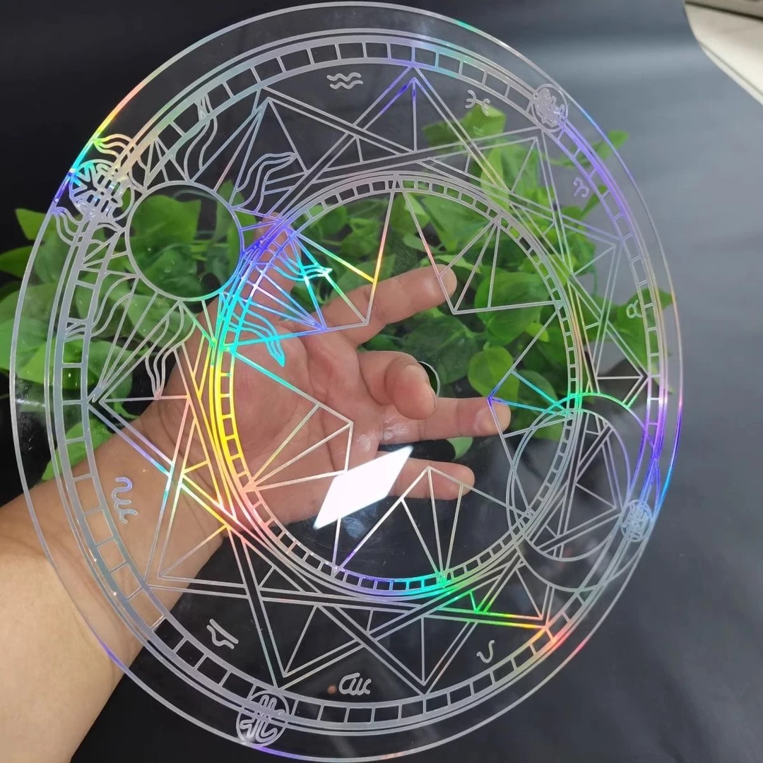 百变小樱魔法阵转盘库洛牌指尖转盘动漫少女cos道具七彩旋转牌