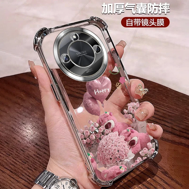 适用荣耀X50手机壳透明小众奢华X50pro自带镜头膜硅胶公主风X50GT