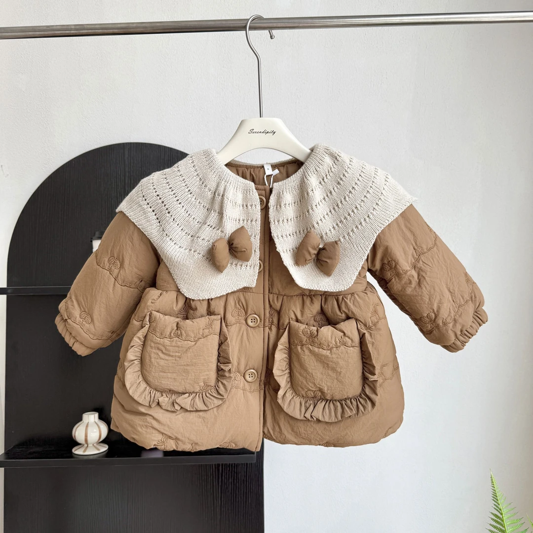 女童宝宝棉服冬季儿童洋气加绒加厚棉衣2025新款冬装棉袄外套2538