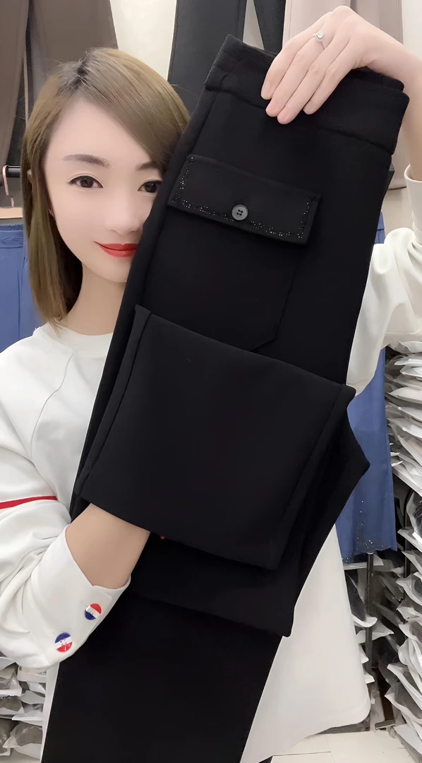 M1035 春秋钻石棉时尚中筒裤（卡码拍小 加厚不加绒）