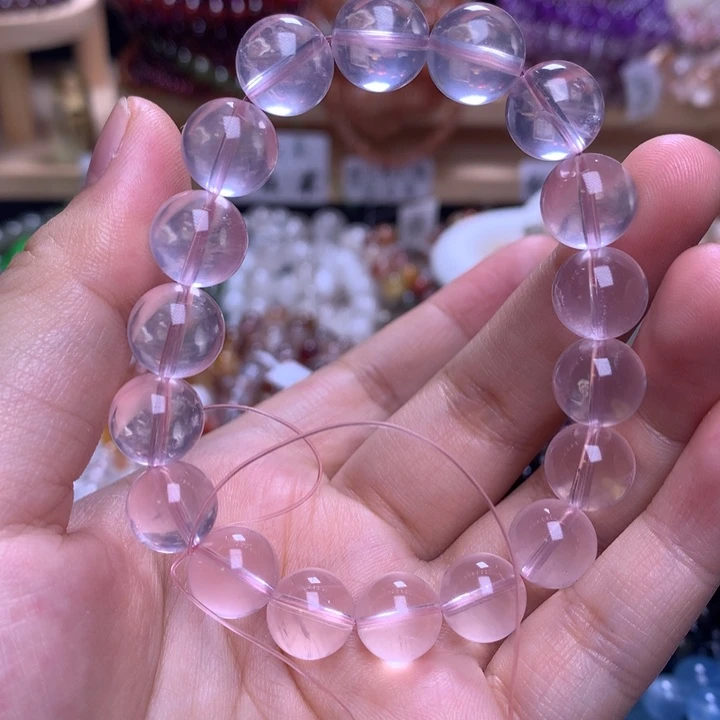 未镶嵌手串水晶11莫粉