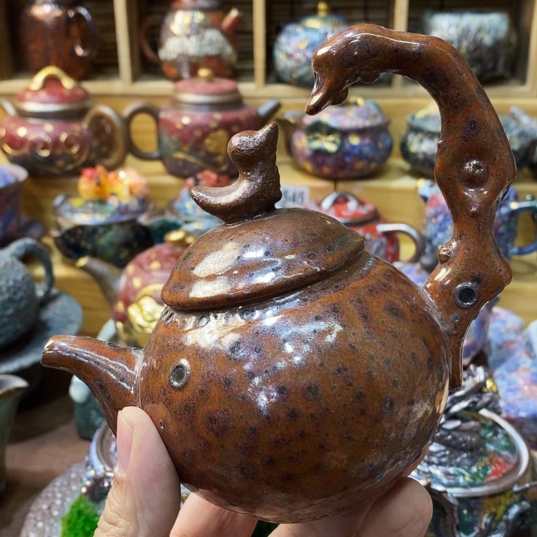 粗陶志野柴烧茶器