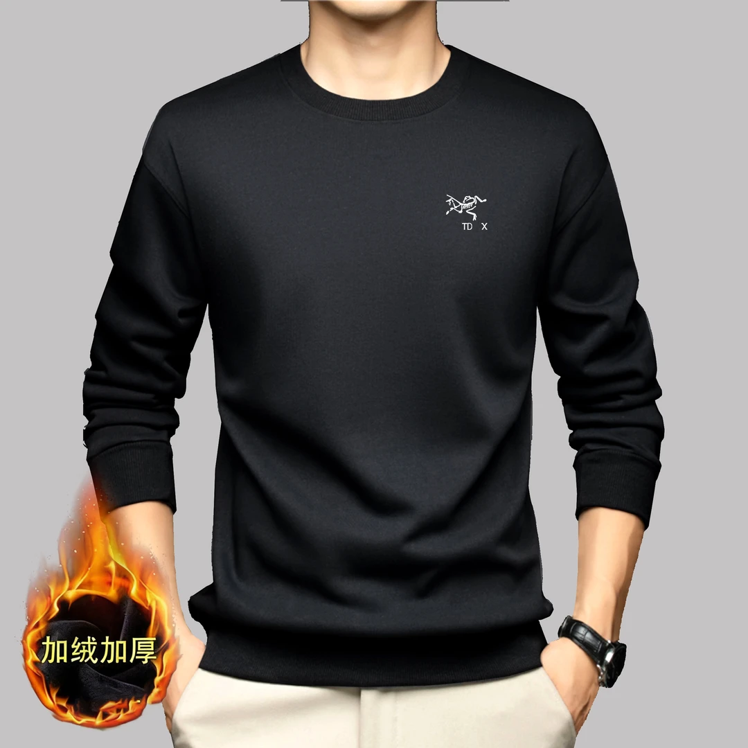 【奥莱同款-刺绣乌+】加绒加厚卫衣羊毛棉长袖正标D224