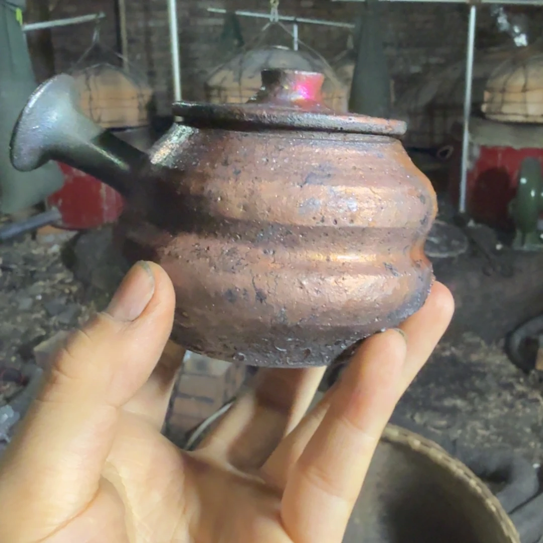海***。全手工制作精品侧把壶