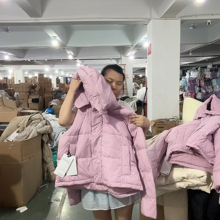 紫色鹿家有无帽不分10码棉服
