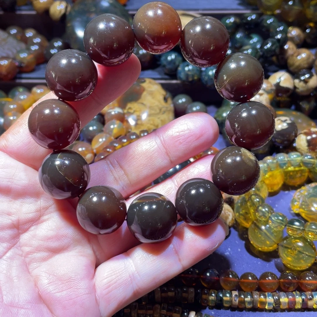 琥珀未镶嵌手链天然