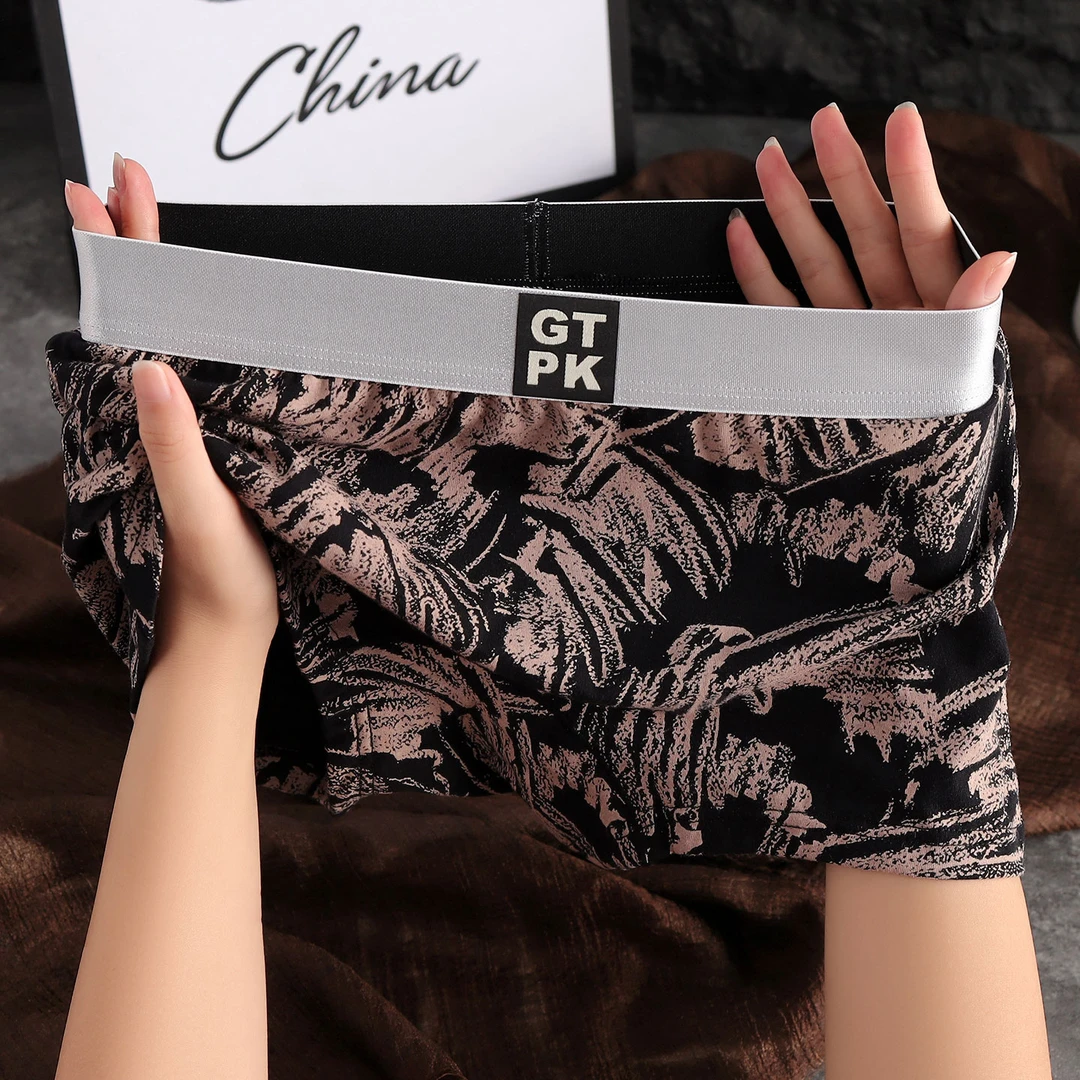 潮流女士内裤平角内裤棉质中性les帅t运动防走光舒适透气四角裤衩