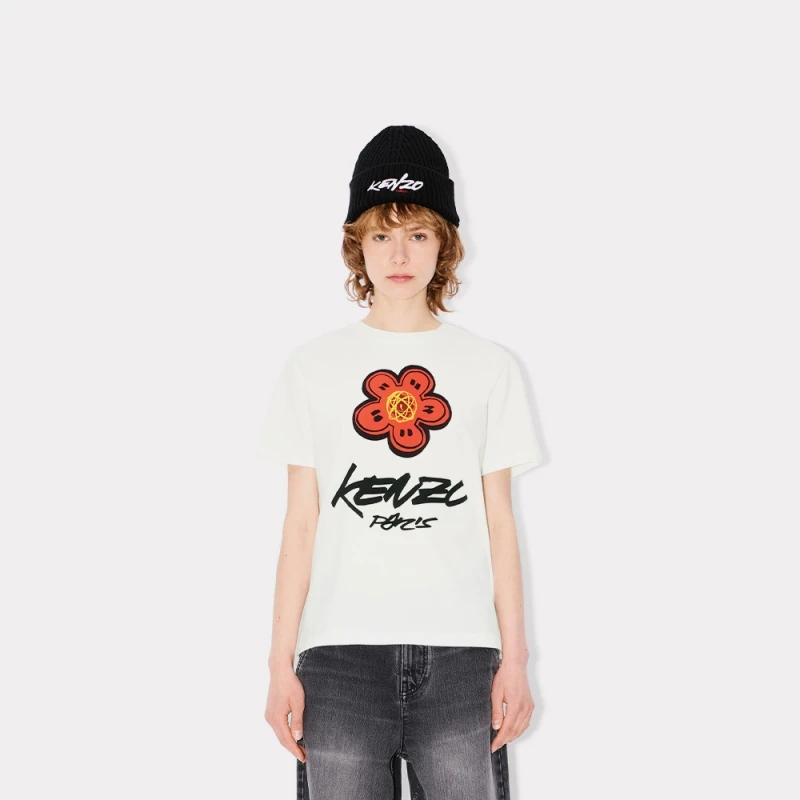 【Kenzo x Futura 2000】 2025秋冬系列 女士宽松版型时尚百搭T恤衫