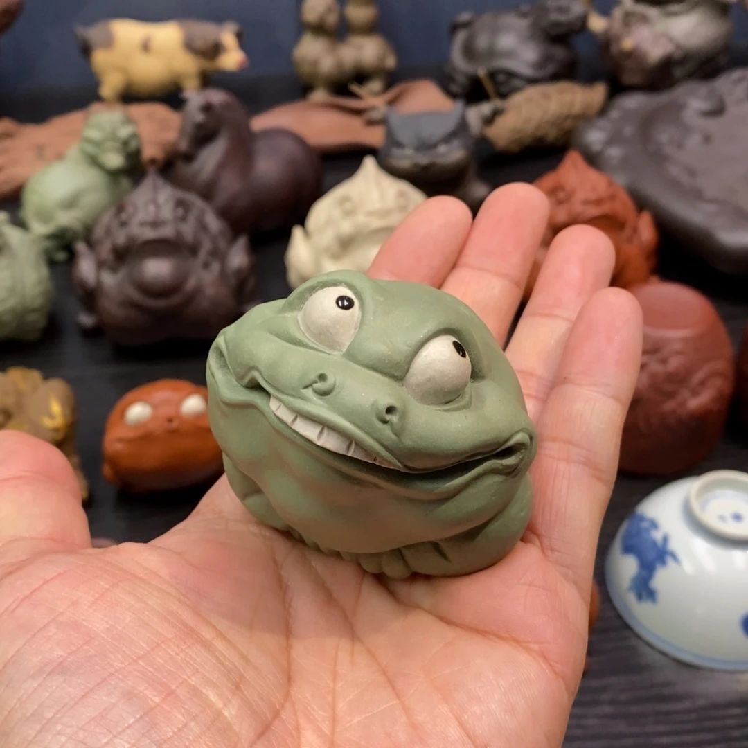 紫砂茶宠贼精贼精小金蟾