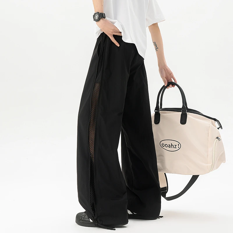 KONITIHA 夏季冰丝网眼透气速干中性风情侣美式空气层三防伞兵裤