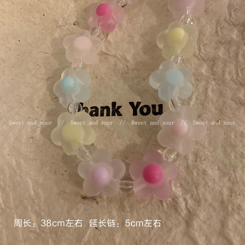 合金亚克力项链 小众百搭春天可爱甜美锁骨链8820-06