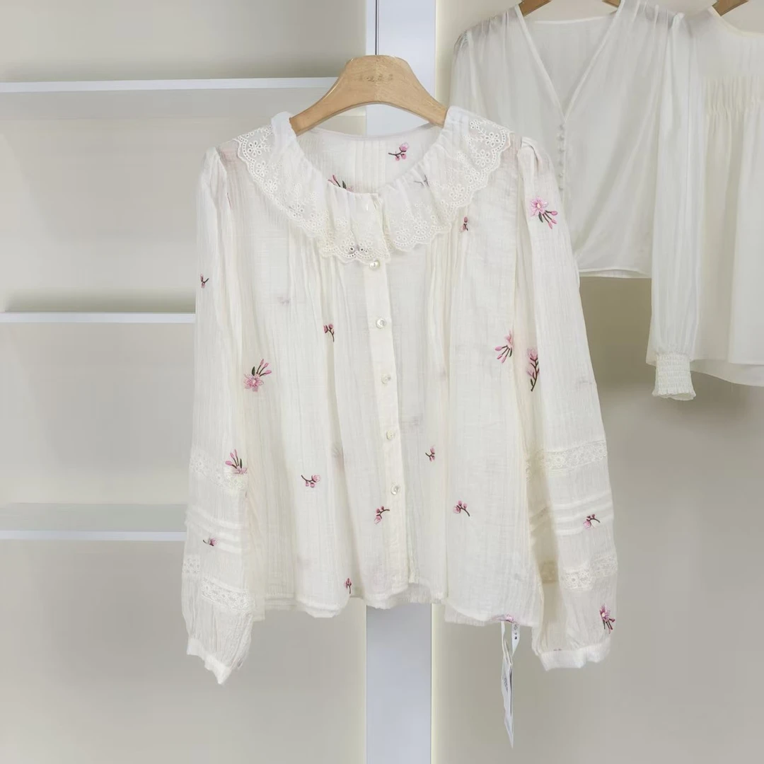 麦迪尚品【夕Y】50909467 春季时尚简约宽松印花衬衫品牌女装