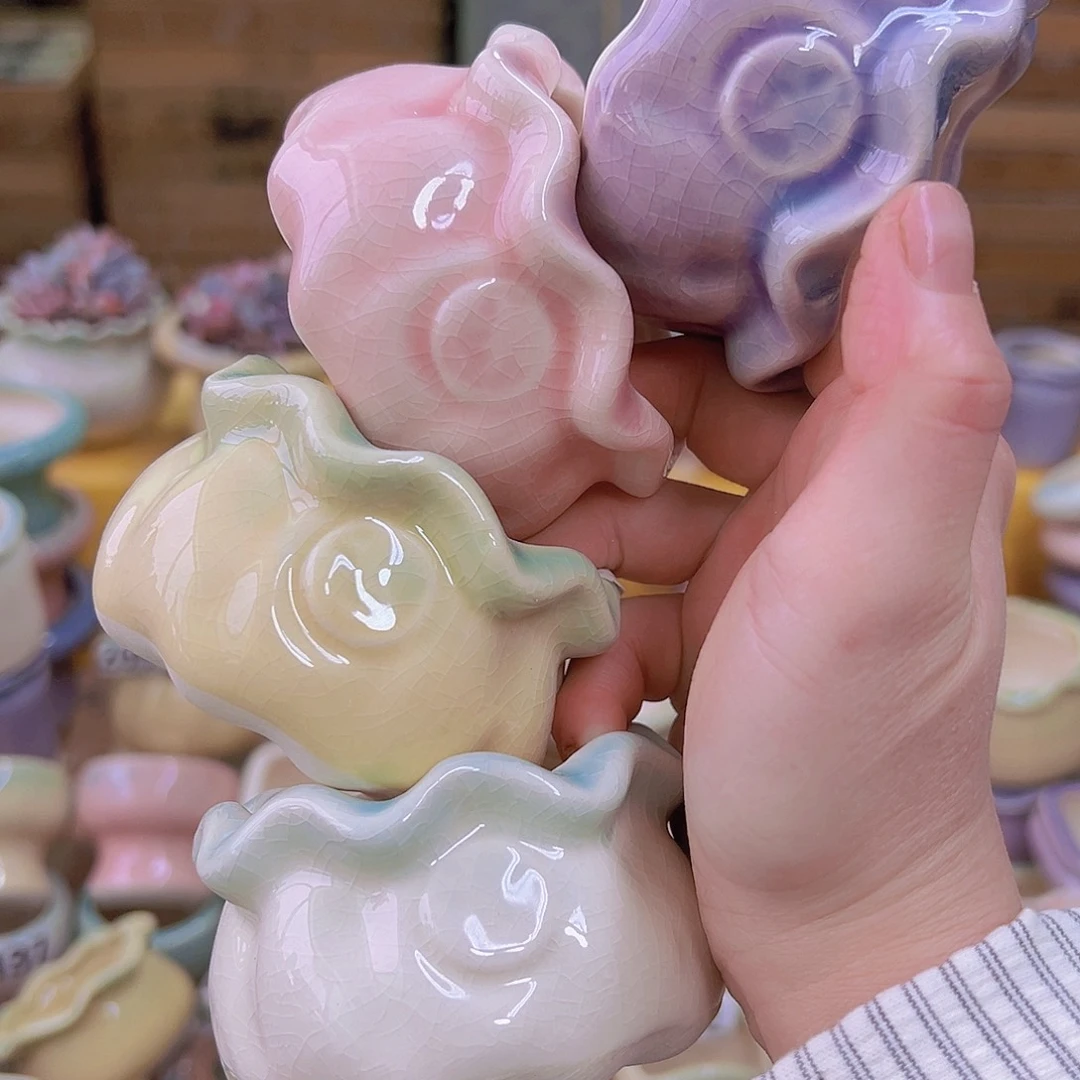 红陶陶瓷花盆当场满12包邮