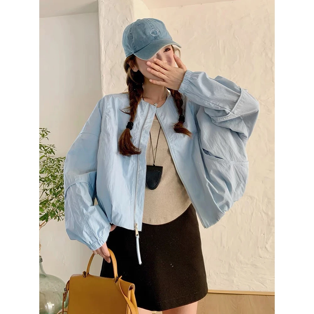 2025新款棒球服春季短款上衣外套女宽松休闲短款小个子显瘦夹克