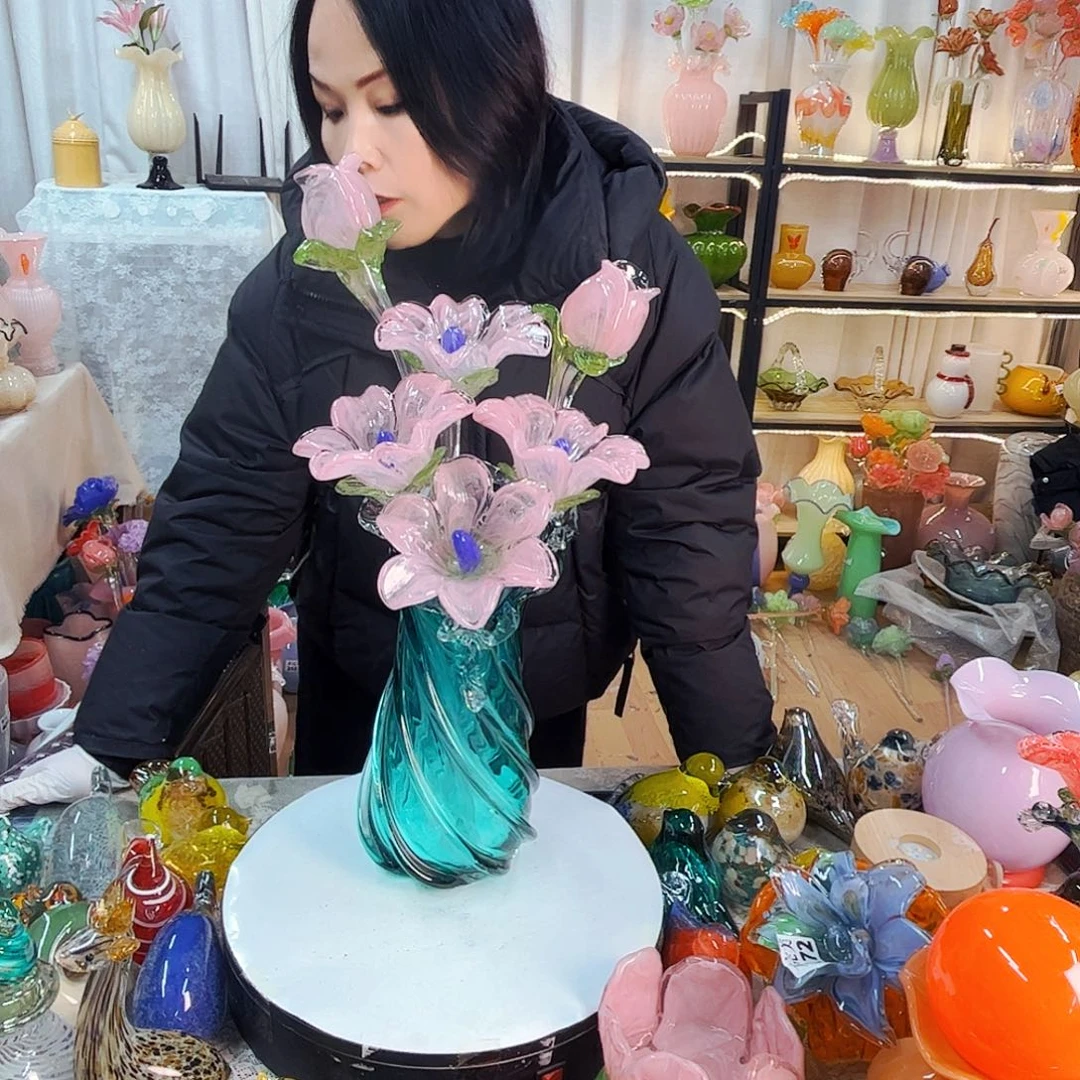 6花1瓶家悦美居琉璃工艺品
