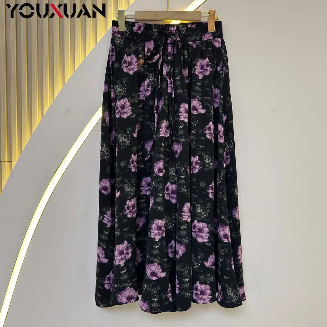 【高定】松紧腰显瘦气质时尚宽松夏季日常百搭女士裤裙78419